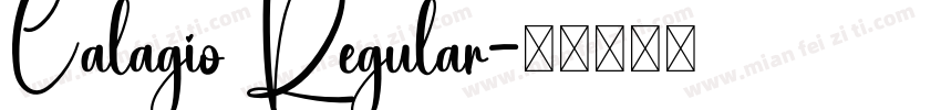 Calagio Regular字体转换